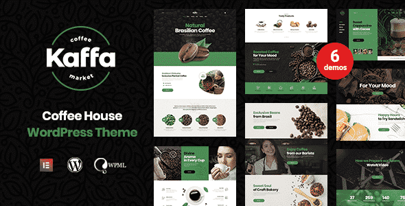 Kaffa  Cafe &amp; Coffee Shop WordPress Theme + RTL