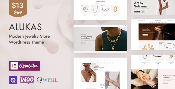 Alukas  Modern Jewelry Store WordPress Theme