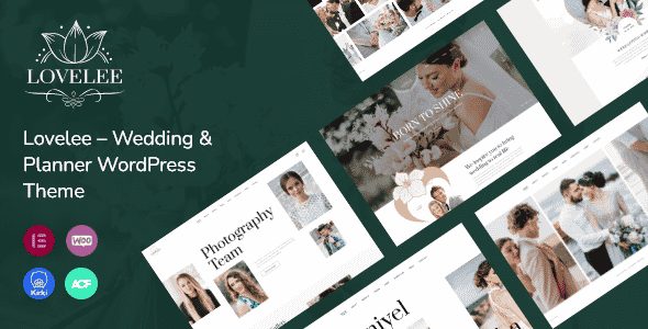 Lovelee  Wedding &amp; Planner WordPress Theme