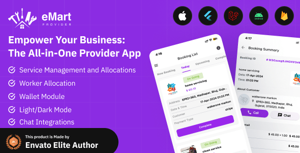 eMart  Service Provider app for On-Demand Service