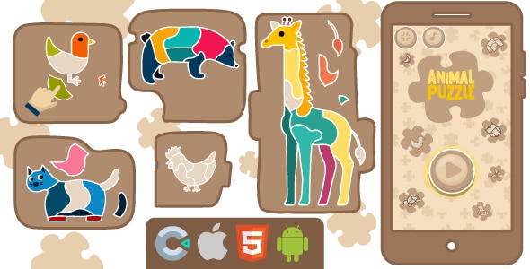 Animal puzzle  HTML5  Construct 3