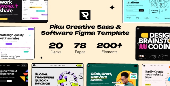 Piku  Creative Saas &amp; Software Figma Template