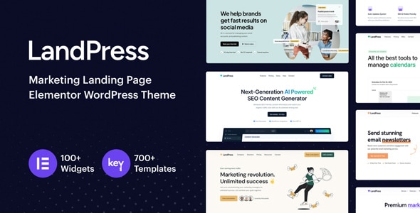 LandPress  Marketing Landing Page Elementor WordPress Theme