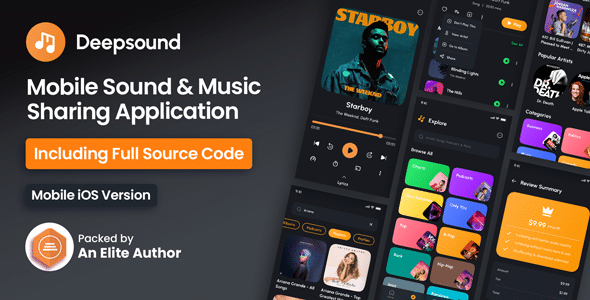 DeepSound IOS- Mobile Sound &amp; Music Sharing Platform Mobile IOS Application