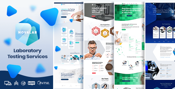 NovaLab  Science Research &amp; Laboratory WordPress Theme