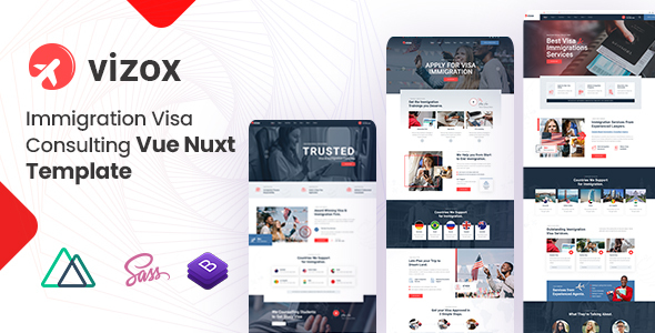 Vizox  Visa &amp; Immigrations Vue Nuxt Template
