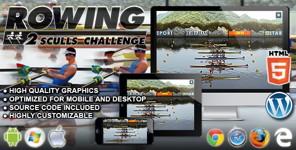 Rowing 2 Sculls Challenge  HTML5 Sport Game
