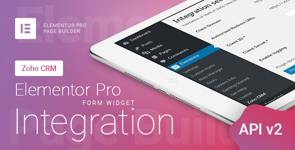 Elementor Pro Form Widget  Zoho CRM &amp; Zoho Desk  Integration