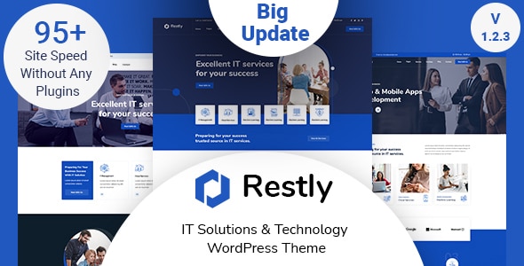 Restly  IT Solutions &amp; Technology WordPress Theme