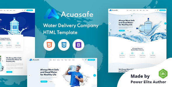 Acuasafe  Drinking Mineral Water Delivery HTML Template
