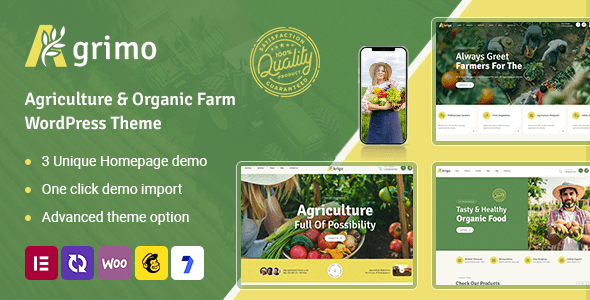 Agrimo  Agriculture &amp; Organic Farm WordPress Theme