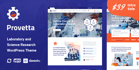 Provetta  Laboratory &amp; Science Research WordPress Theme