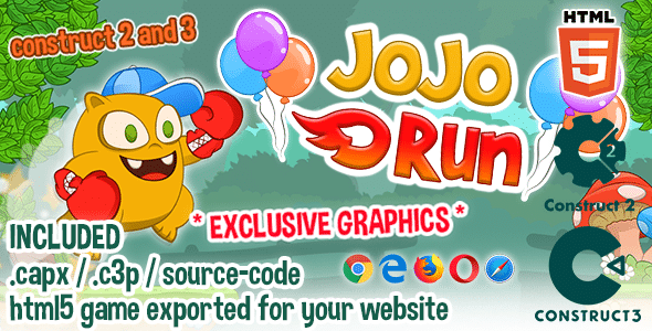 JoJo Run HTML5 Game  Construct 2 &amp; 3 Source-code