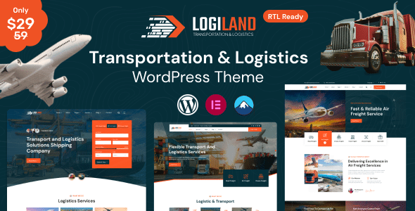 LogiLand  Transportation &amp; Logistics WordPress Theme + RTL