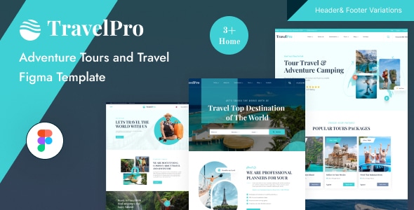 TravelPro  Adventure Tours and Travel Figma Template