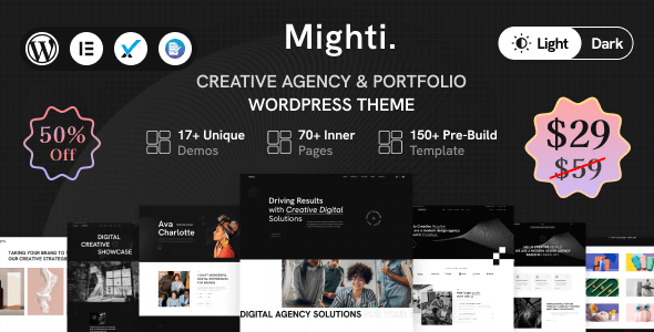 Mighti  Creative Agency &amp; Portfolio WordPress Theme