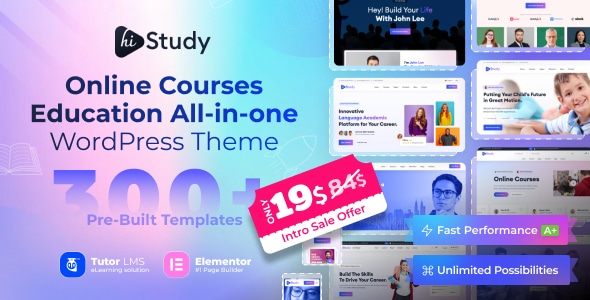 HiStudy  Online Courses &amp; Education WordPress Theme