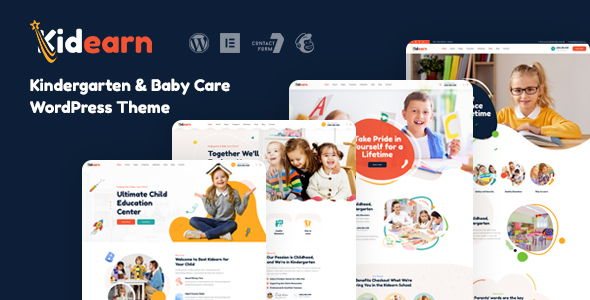 Kidearn  Kindergarten &amp; Baby Care WordPress Theme