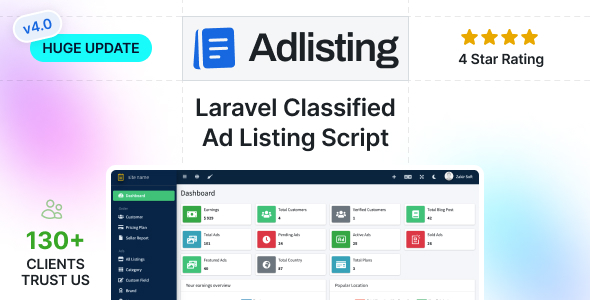 Adlisting  Buy Sell Classified Ads Marketplace Laravel Script