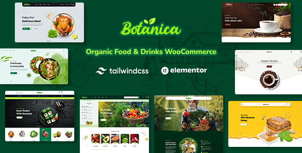 Botanica  Food &amp; Drinks Tailwind CSS WooCommerce Theme