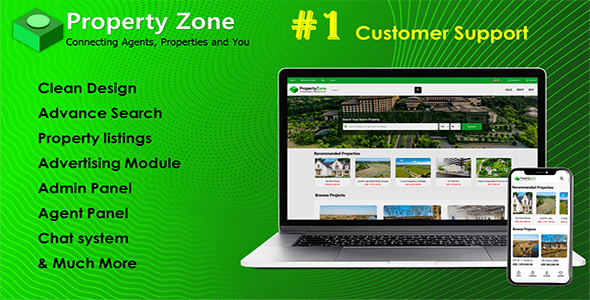 Property Zone- Multi Agent Real Estate Website &amp; Mobile App