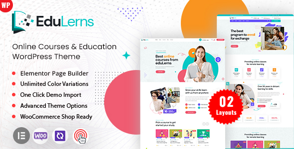 Edulerns  Education Courses WordPress Theme