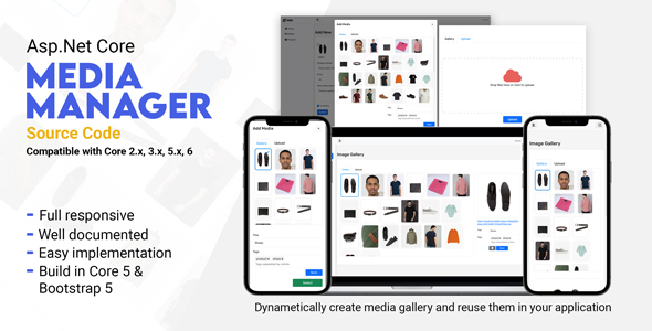 Media Manager  Asp.Net Core Mvc Advanced Gallery, Image, Media Manager | EF Core