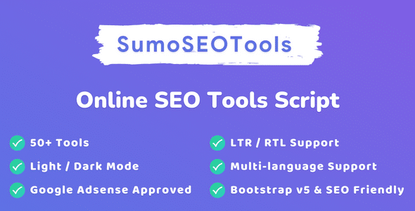 SumoSEOTools  Online SEO Tools Script