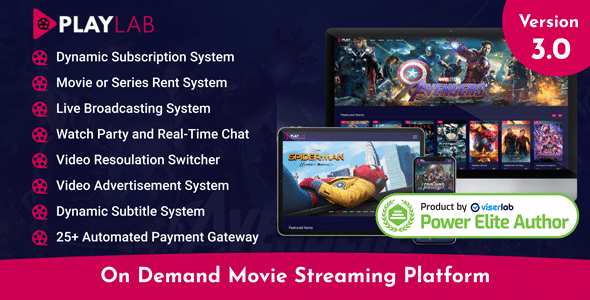 PlayLab  On Demand Movie Streaming Platform