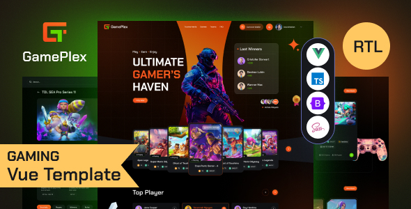 Gameplex  eSports and Gaming NFT Vue Template
