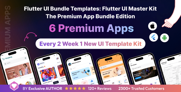 Flutter UI Bundle templates: Flutter UI Master Kit | The Premium App Bundle Edition