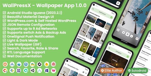 WallPressX  WordPress Wallpaper App  WordPress API  One Post for Multiple Wallpapers