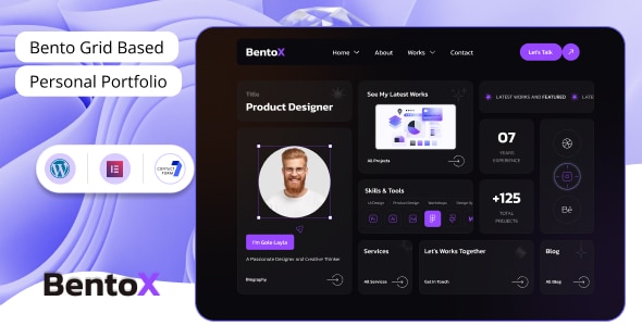Bentox  Personal Portfolio WordPress Theme