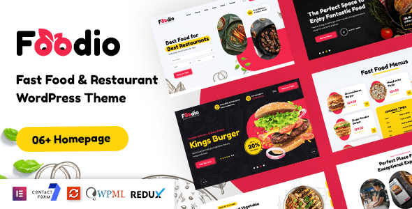 Foodio  Fast Food Restaurant WordPress Theme