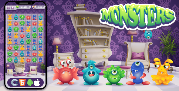 Monster  HTML5 Game, Construct 3