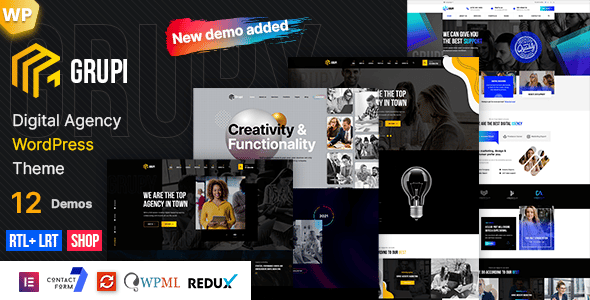 Grupi  Digital Agency WordPress + RTL