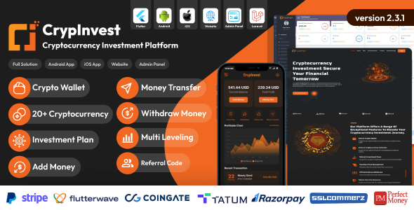 CrypInvest  Cryptocurrency Investment Platform Full Solution