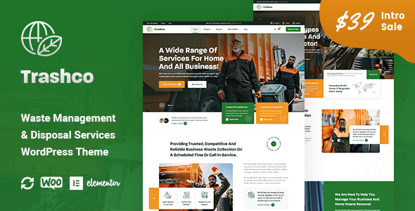 Trashco  Waste Management &amp; Disposal Services WordPress Theme