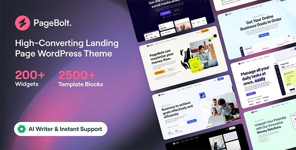 PageBolt  Landing Page WordPress Theme