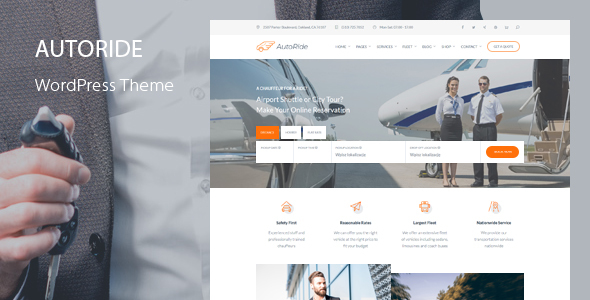 AutoRide  Chauffeur Limousine Booking WordPress Theme