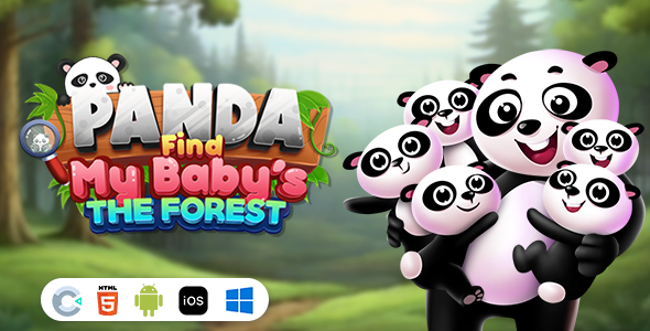 Panda Rescue My Baby  The Forest [ Construct 3 , HTML5 ]