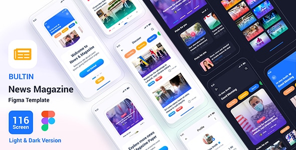 Bultin  News Magazine Figma Template