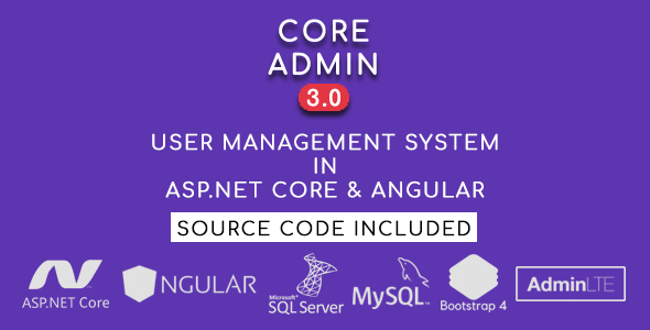 Core Admin  User Management System in ASP.NET CORE &amp; Angular