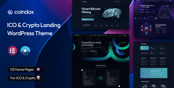 Coindox  ICO &amp; Crypto Landing WordPress Theme