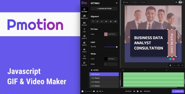 Pmotion  Javascript Animated GIF and Video Maker
