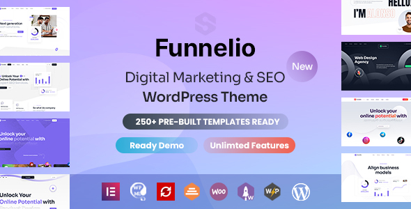 Funnelio  Digital Marketing &amp; SEO Agency WordPress Elementor Theme