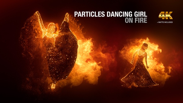 Particls Dancing Girl On Fire  23226162