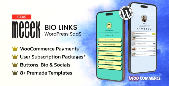 Meeek  Bio Links SaaS (WordPress)