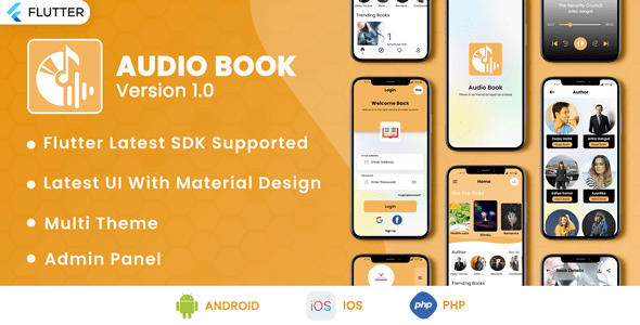 Audible Audiobook | Flutter Audio Book And E-Book- Audible | Flutter | Admob Ads