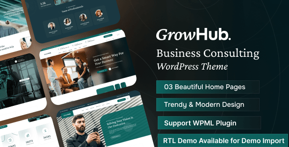 GrowHub  Business Consulting WordPress Theme
